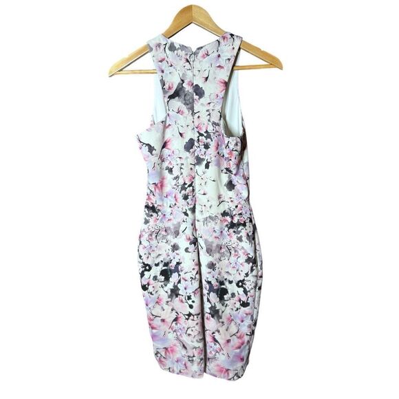 Gabriela Cadena Pink Floral Bloom Cocktail silk Designer Dress Size 2 - Picture 6 of 7